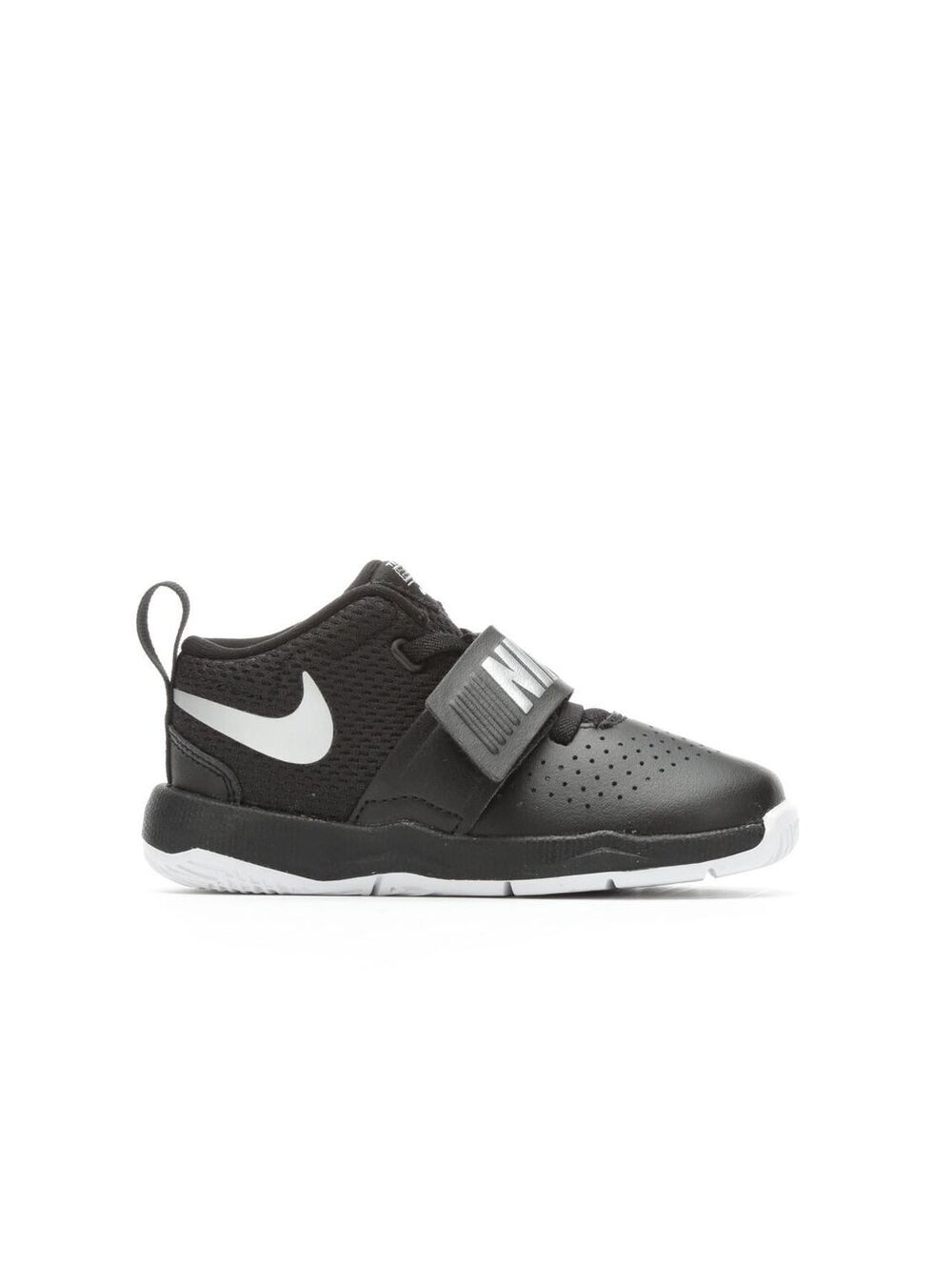 Nike Team Hustle D 8 TD Metallic Silver-White Basketball Shoes (Size: US 6C)